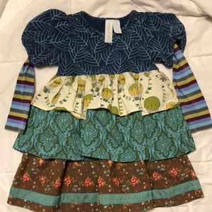 Matilda Jane Floral and Hot Air Balloon Long Sleeve Dress Size 4